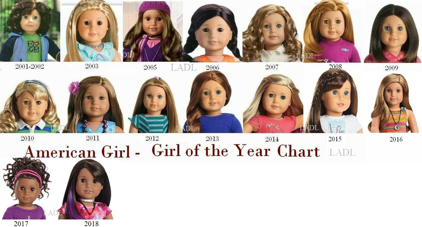 american girl dolls over the years